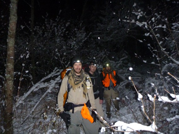 Snowbank Lake Trail Snowy Night